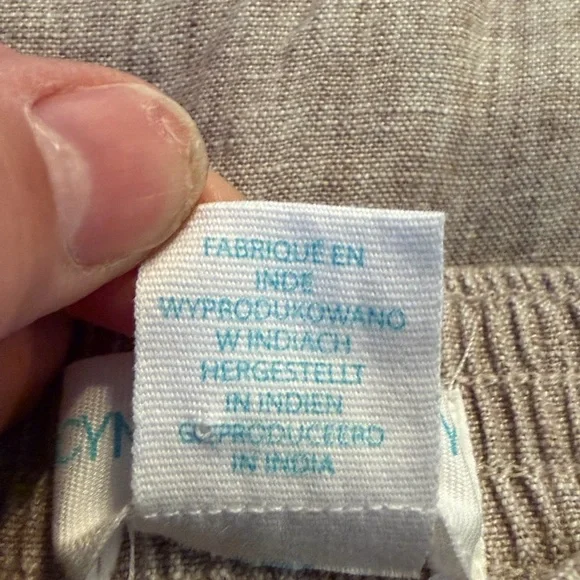 Cynthia Rowley Tan Linen Pants size XL - Picture 9 of 9